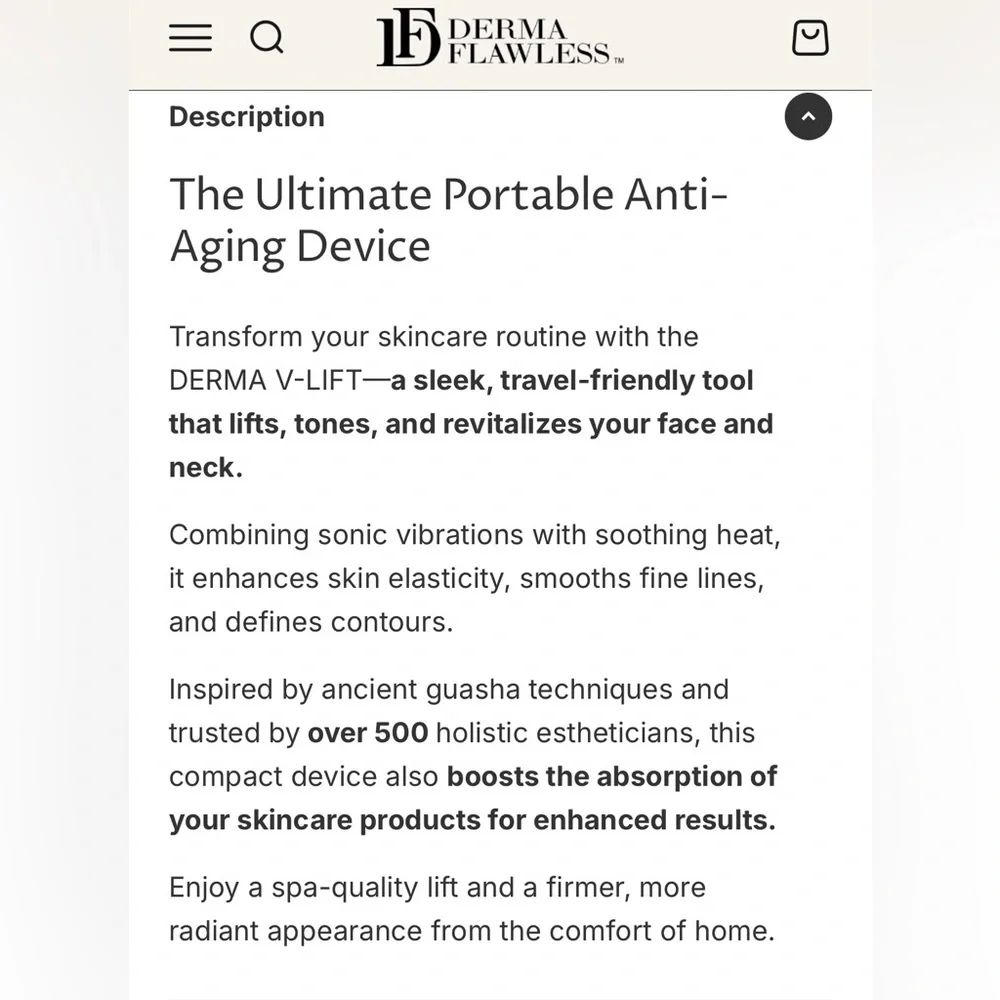 Derma Flawless V-Lift Facial Device - Picture 3 of 4